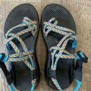 Chaco ZX 2 Rainbow Yampa Fiesta Hiking Water Vibram Strappy Sandals Woman Sz 7